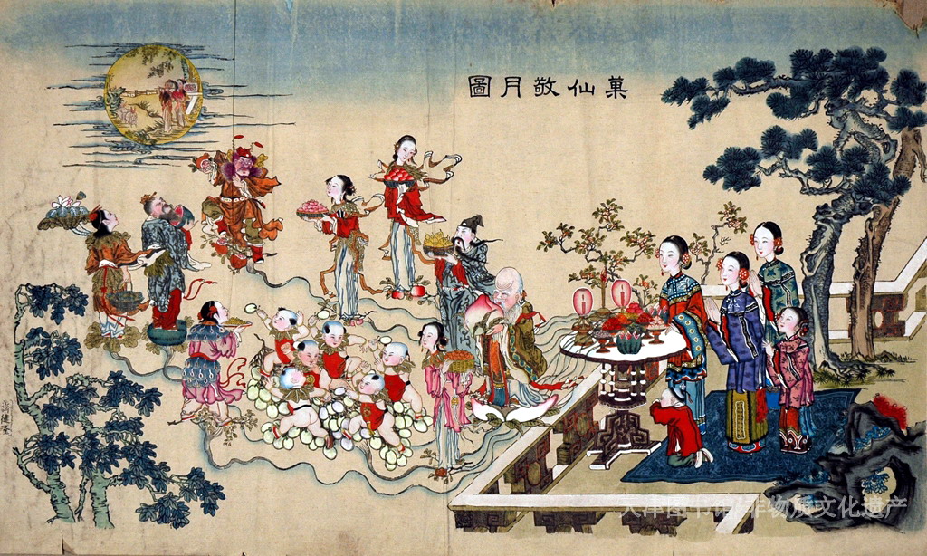 和中秋节有关的杨柳青年画